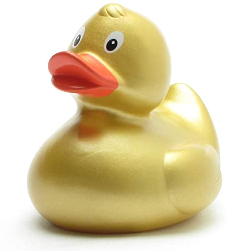 Badeente Ursula Gold I Quietscheentchen I L: 11 cm