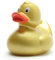 Badeente Ursula Gold I Quietscheentchen I L: 11 cm