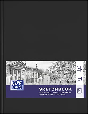 Oxford Skizzenbuch 1 Stück A4 96 Blatt 100gr Hardcover schwarz