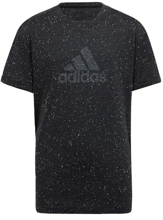adidas Mädchen T-Shirt (Short Sleeve) G Fi Bl T, Black Melange/White, IC0111, 164