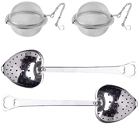4 Pack Tea Infusers Stainless Steel Mesh Tea Balls Tea Diffusers for Tea Spices Seasonings