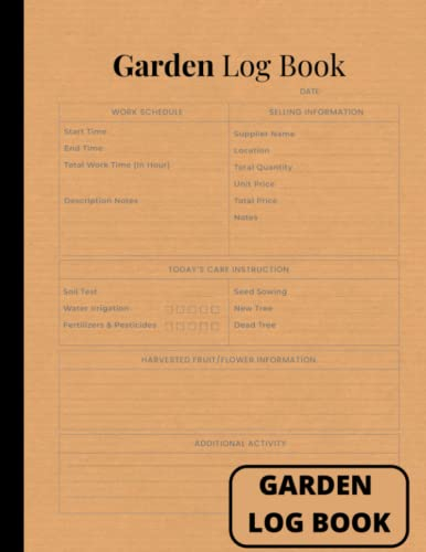 Garden Log Book and Planner: A Practical Notebook for Organizing Your Gardening Tasks