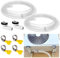Ucandy 10ft Universal Air Conditioner Drain Hose,AC Drain Hose Elbow Fitting(3/5 inch),Window Air Conditioner Drain Kit for Window AC and Mini Split Units (White-2 Pack)