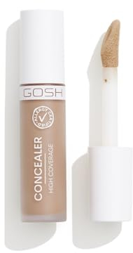 GOSH Concealer High Coverage 006 Honey I Hohe Deckkraft I Flüssig Concealer zum Abdecken von Augenringen, Rötungen & Unreinheiten für empfindliche Haut I langanhaltend & Vegan I Pickel-Abdeckstift