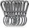 Porte Clés en Métal Robuste, Mousqueton Porte Clé Porte Clés en Alliage De Zinc avec Porte Clés Mousquetons À Porte Clés Organisateur De Clé De Voiture Crochet Clip pour Clés pour Hommes (8 Pièces)