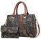FORRICA Handtasche Damen Elegant Henkeltasche Umhängetasche PU Leder Schultertasche mit Kartenhalter 2-teiliges Set für Reisen Bankett Shopper Kaffee B