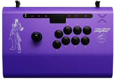 PDP Victrix Pro FS Playstation Fight Stick for PS4, PS5, PC, Durable Aluminum, Sanwa Denshi Buttons, Ergonomic Wrist Slope, Detachable Joystick, Tournament Grade for Fighting Games KOF Iori