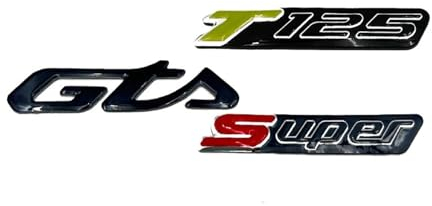MedgAs for Vespa GTS300 Ie -2023 Motorrad Aufkleber 3M Verkleidung Aufkleber Kunststoff Logo Dekorativ (Color : GTS-super(T125))