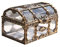 Transparente Piraten-Box, Schatztruhe, Vintage-Box, mit Deckel, Schmuck-Display, Schmuck-Organizer, Schatztruhen, dekorative Schatztruhen