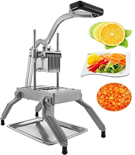 Cortador de verduras eléctrico, juliana comercial de frutas y verduras, cortador de patatas de acero inoxidable resistente con cuchilla, cortador profesional de patatas fritas, para pepinos,