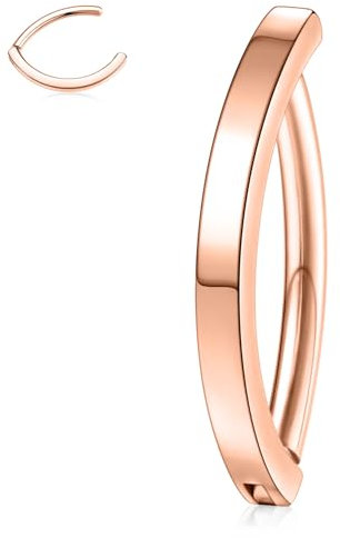 AROWRO Clicker Bauchnabelpiercing Edelstahl Bauchnabelpiercing Bauchnabelpiercing Bauchnabelring 14G 10mm Rose Gold