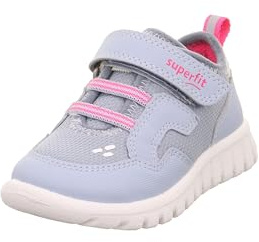 Superfit Mädchen Sport7 Mini Sneaker, Hellblau Pink 8400, 30 EU