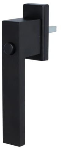 MS Beschläge Design Fenstergriff exklusives Design 45° Rasterung Fensterbeschlag eckig Dreh- Kipp Fensterolive Aluminium Schwarz (eloxiert - matt, Knopf)