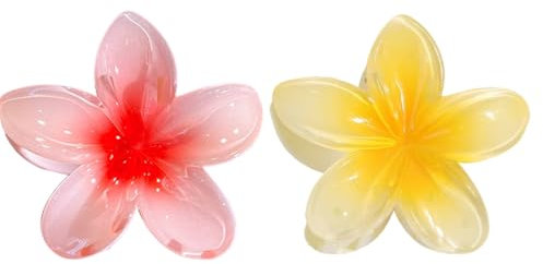 2 piezas flor clips garra pinzas pinzas para el cabello para mujer, pinzas para el cabello con forma de huevo y flor, pinzas para el cabello grandes
