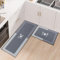 Fecialy Juego de alfombras de Cocina Antideslizantes y antifatiga de 2 Piezas, Alfombrillas de Silicona Engrosada Lavables y Alfombrillas para Cocina, 40x60cm + 40x120cm