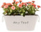 EDSG Personalised Plant Pot Engraved Metal Flower Pot Planter Garden Plant Pots Outdoor with Rings Gardening Gifts for Women Her Nanny Railing Balcony Anniversary Wedding Birthday (White, Design 1)
