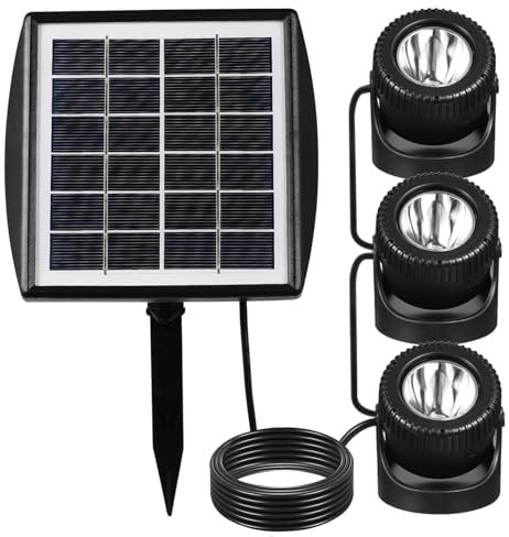 FONDOTIN Luce Solare Subacquea Led Per Giardino e Piscina Illuminazione Stabile e Versatile Facile Installazione Ricarica Rapida