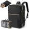 HOMIEE Handgepäck Rucksack Flugzeug Groß 40L Reiserucksack mit Schuhfach Damen Kofferrucksack 17 Zoll Laptoprucksack Wasserdicht Travel Backpack für Reise Camping Wandern Weekend (Klassisches Schwarz)
