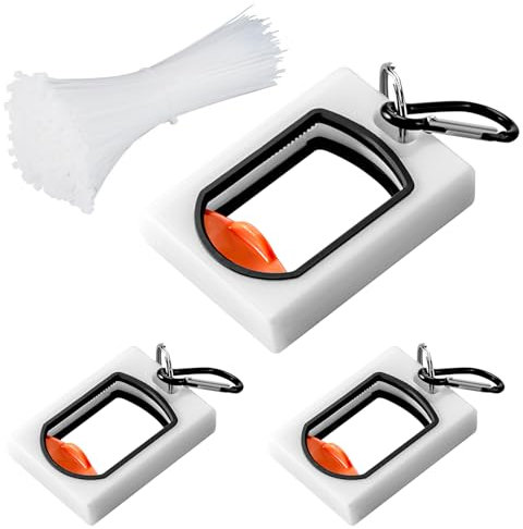 3 Pezzi Porta per Fascette, Organizer per Fascette Fluorescente Bianco con 300 Pezzi di Fascette, per la Disposizione Delle Fascette, Migliorare L'efficienza del Lavoro (Bianco)