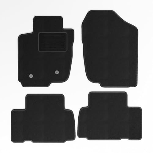 Mats4all Textil Fussmatten Passend für Toyota Rav4 5 türig 2006-2012 | rutschfest | Mit Verstärkung | 4-teilig