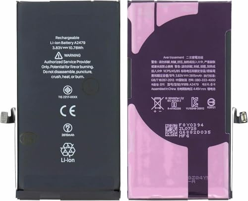 Batteria compatibile con iPhone 12 e 12 Pro (2815 mAh) con biadesivo