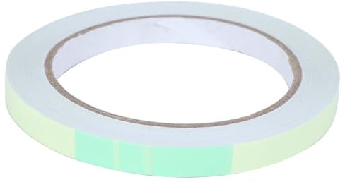 Qudinip 10 Mm X 10 M Grünes Leuchtband, Wasserdicht, Reibungsbeständig, Flammhemmend, Alterungsbeständig, mit Wiederverwendbarem Kleber für Brandschutz-Warnschilder Im Innen- und