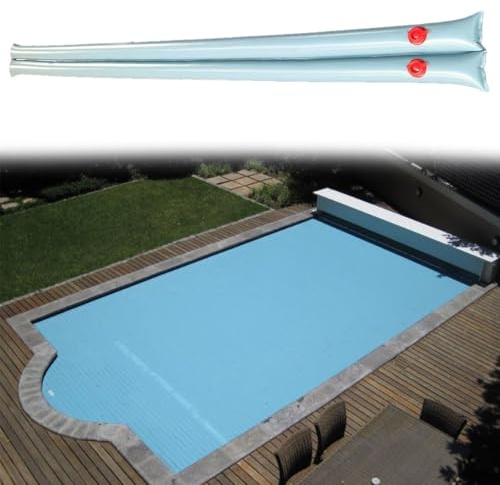4 bolsas de drenaje de piscina, doble relleno de PVC, peso de arena y agua, cubierta segura contra los desechos del viento para mantenimiento de piscinas de invierno