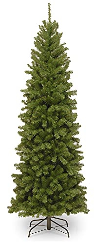 National Tree Company Foot North Valley Spruce Pencil Slim Tree, Green, 6.5 ft