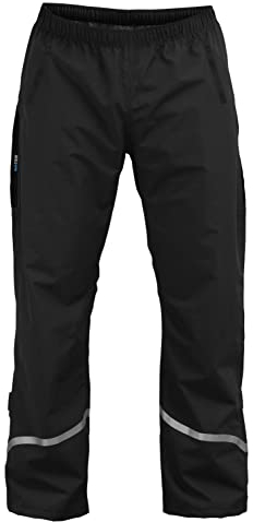 Rubberneck NXSVN Fahrrad Regenhose Atmungsaktiv, Reflektierend mit 3M Reflektoren Schwarz Größe S