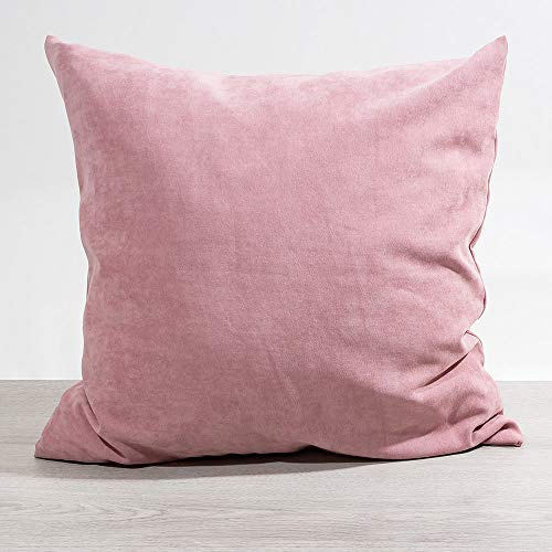 LYSEL Kissen Deko rosa Uni Jerada 50x50 Polyester Kissenbezug Dekokissen