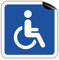 Panneau magnétique pour personne en fauteuil roulant, 15x15 cm + 2x adhésifs panneau pour personne handicapée, feuille aimantée Vendeur STROBO
