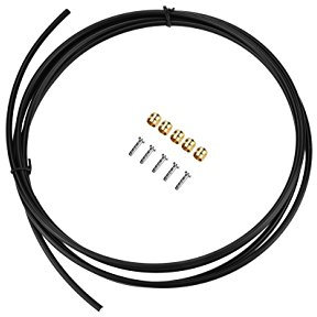 Hydraulic Brake Hose, Bicycle Brake Cable 3m Mountain Bike Hydraulic Disc Brake Oil Tube with 5 Insert Connecting Screws,5 H90 Olive Rings