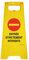 AUA SIGNALETIQUE - Chevalet de signalisation entrée strictement interdite - Poids 1Kg en plastique jaune