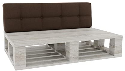 Gutekissen® Palettenkissen Gesteppte Kissen mit Knöpfen, Palettenauflagen Sitzkissen Rückenlehne Gesteppt PFG (Rückenlehne 120x40, Braun)