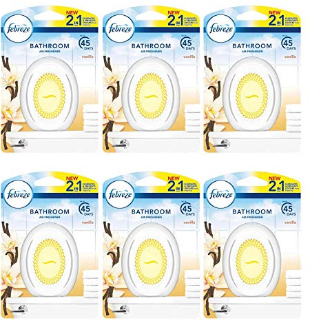 Febreze 1 Bathroom / Spaces Air Freshener - Cookie, Vanilla, 6 X 2in, 7.5 Ml, Small