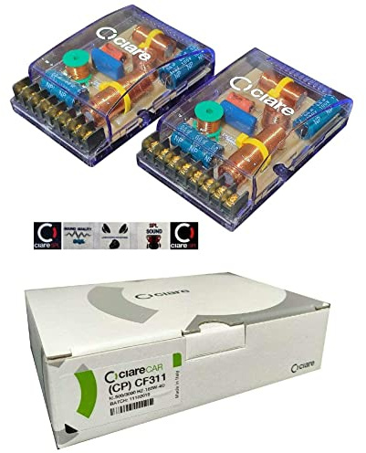 2 CIARE CF311 crossover passivi 4 ohm 160 watt rms predisposizione auto per sistema a 3 vie woofer midrange tweeter porte portiere sportelli, coppia + 5 sticker omaggio