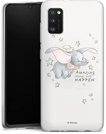 DeinDesign Silikon Hülle kompatibel mit Samsung Galaxy A41 Case transparent Handyhülle Dumbo Offizielles Lizenzprodukt Disney