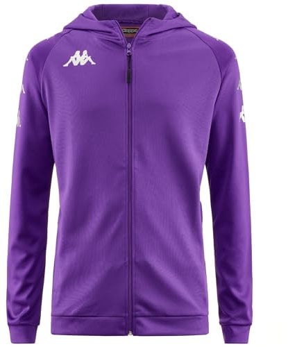 Kappa - Felpa con Zip, Uomo, Viola, Poliestere, Soccer, KAPPA4SOCCER TORTONA, Taglia: L