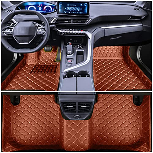 Muchkey Auto Fußmatten Passen für Mercedes Benz w202 w203 w204 w205 w207 w208 w209 w210 w211 w212 w213 w219 w220 w221 w245 w246 Anpassen Leder Fussmatten Braun