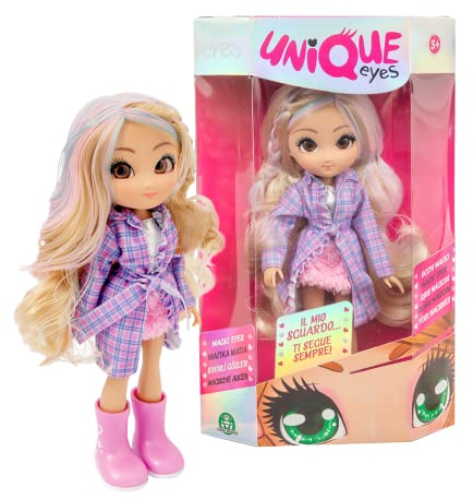 UNIQUE EYES , 25 cm große Puppe - Rebecca, mit ihren Augen, die dir folgen, mit Kleidung, Spielzeug für Kinder ab 3 Jahren, MYM003