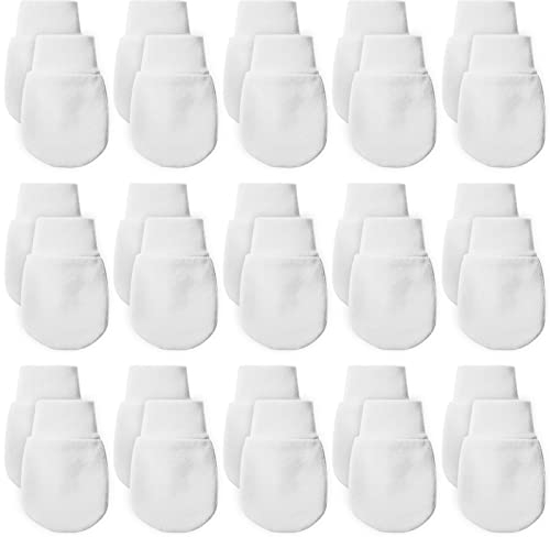 Liwein Baby Fäustlinge Neugeborene Handschuhe, 15 Paare Baby handschuhe aus Baumwolle Kleinkind Säugling Kein Kratzen Handschuhe für Jungen Mädchen 0-12 Monate
