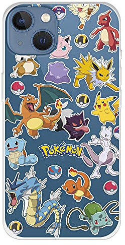 Offizielle Schutzhülle für iPhone 13, Pokémon-Sticker und Pokéball, Pokemon Wählen Sie das Design, das Ihnen am besten gefällt für Ihr iPhone 13
