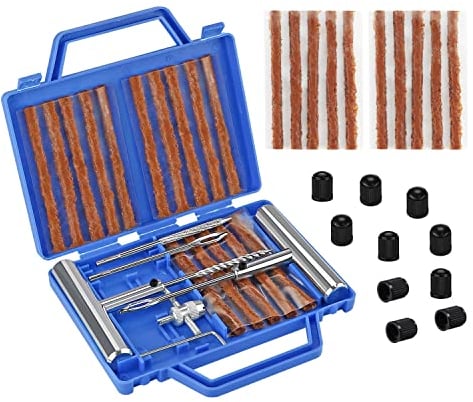 VonLux Autoreifen-Reparatur-Set – 42-teiliges Reifen-Reparatur-Set, flache Reifenstecker-Werkzeuge, Notfall-Autoreifen, Reifenpannen-Set mit Reifenventil-Werkzeugen