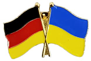 Deutschland-Ukraine Freundschaftspin Flaggen Pin Germany and Ukrainian Flag Lapel Pin Badge