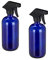 8 Pulverizadores Agua Cristal, 500 ml, Boquilla Niebla y Chorro, Cuidado Pelo, Rellenables, Atomizador, Azul
