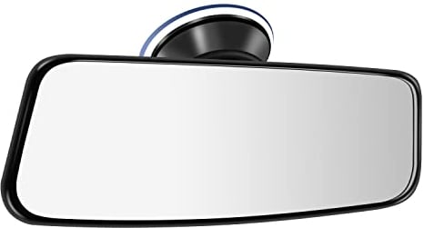 Corpower Espejo Retrovisor Coche Interior, Espejo Retrovisor Con Ventosa, Universal Car Truck Espejo, Ajustable en 360º Espejo Retrovisor Coche, Retrovisor Coche, Espejo Plano Gran Angular (200x60mm)