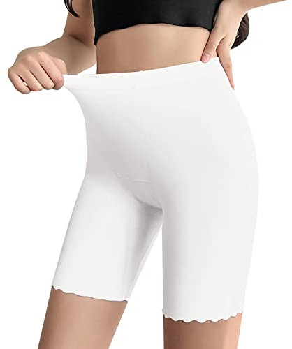 Xmiral Leggings pour Femmes Shorts sous Les Robes Shorty Lisse sous-vêtements Cuissardes Shorts pour Jupes Assorties Robes Débardeur Rose Poudré