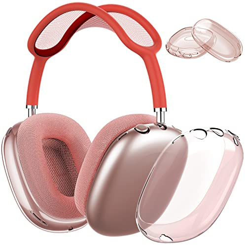 NIUTRENDZ Clear Hülle für AirPods Max - Weiche TPU Case Transparent Schutzhülle【Anti-Fingerabdruck, Anti-Kratzer & Anti-Staub】