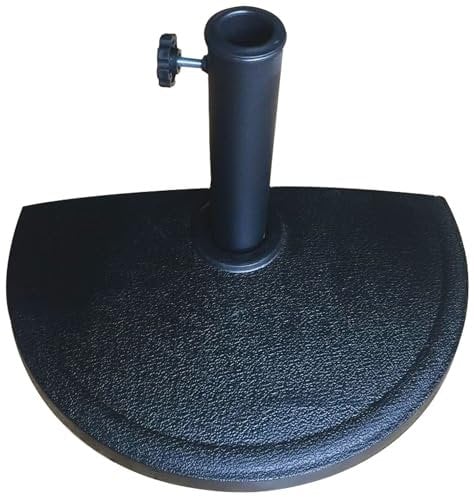 Briconess.com Base per ombrellone da Muro Parete Mezza Luna 9Kg Antracite Garden Deluxe Collection