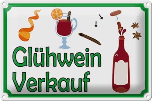 FEMER Blechschild Hinweis 30x20cm Glühwein